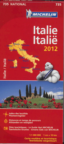 Michelin wegenkaart 735 Italie 2012 - (ISBN 9782067171473)