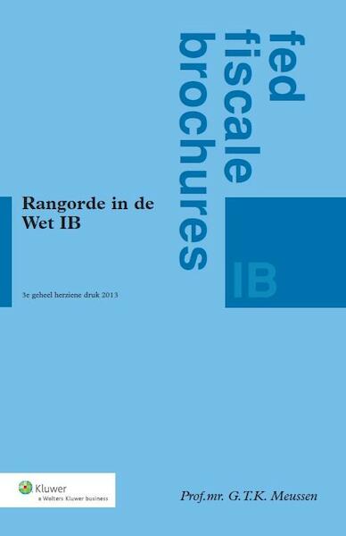 Rangorde in de Wet IB - G.T.K. Meussen (ISBN 9789013077803)