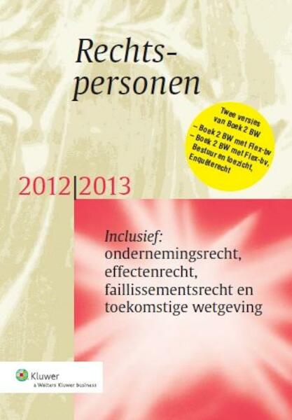 Rechtspersonen / 2012/2013 - (ISBN 9789013110548)