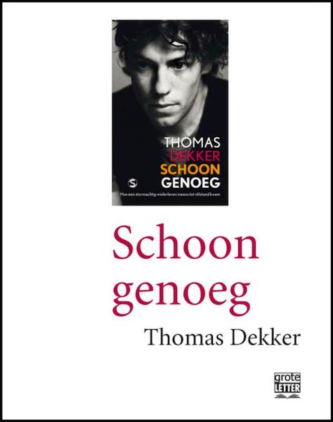 Schoon genoeg - grote letter - Thomas Dekker, Edwin Krijgsman (ISBN 9789029583930)